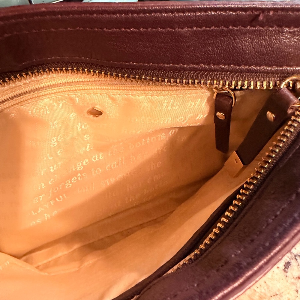 kate spade New York Pebbled Leather Crossbody Bag in Maroon/Burgundy - Picture 4 of 7